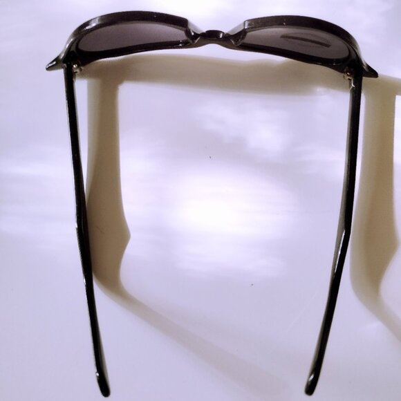 Sunglasses Black Cat Eye Retro Glitter Frame Moon Stars Smoky Lens - Picture 5 of 11